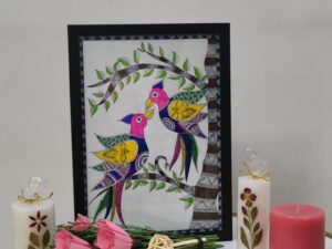Handmade Madhubani Birds painting
