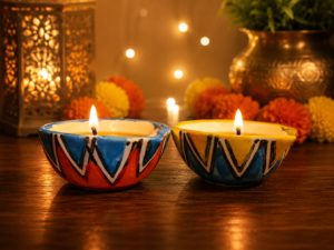 Ceramic Diya for Pooja