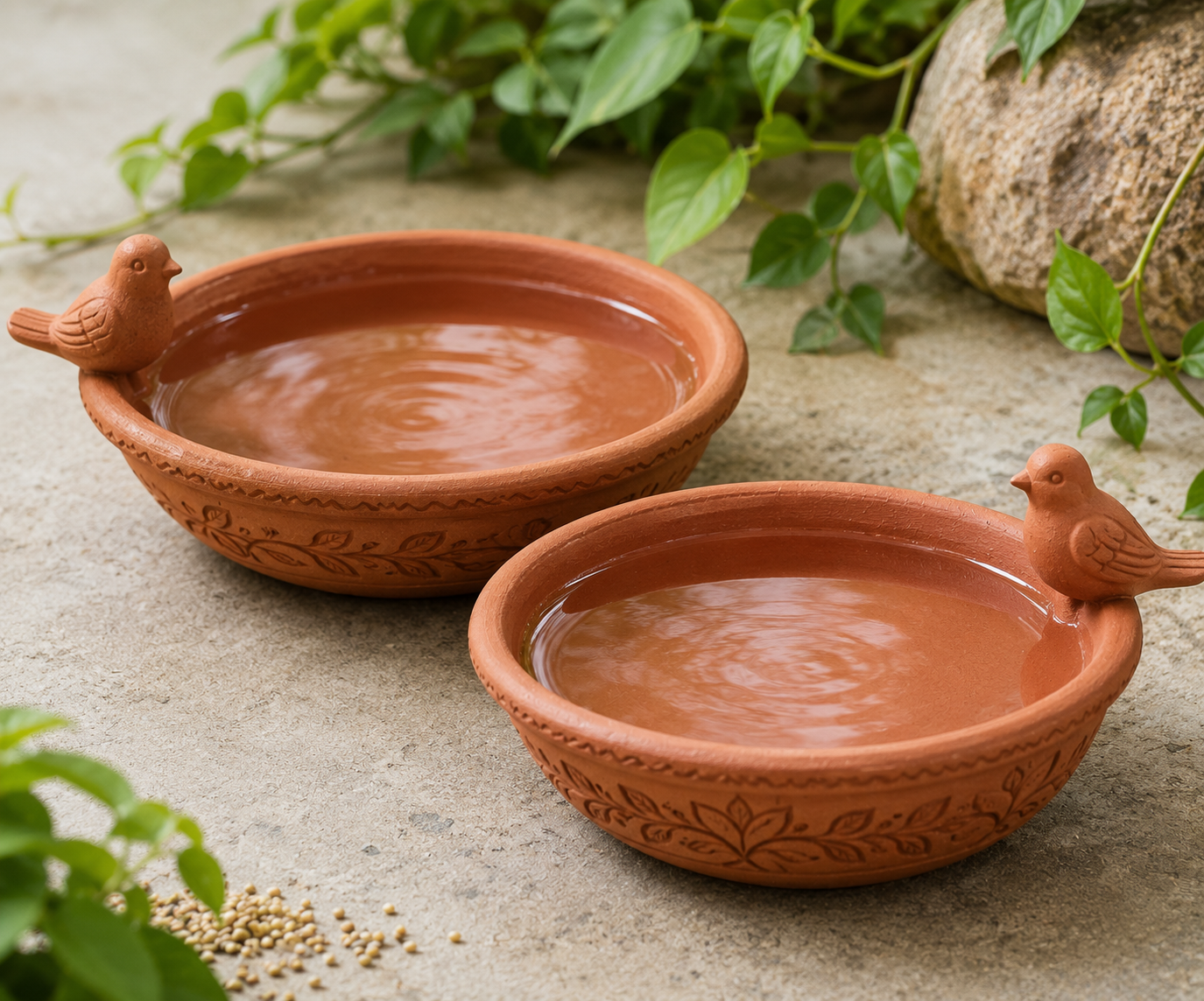 Bird Water Bowls (Set of 2)