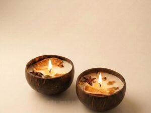 Scented Candle Coconut Shell