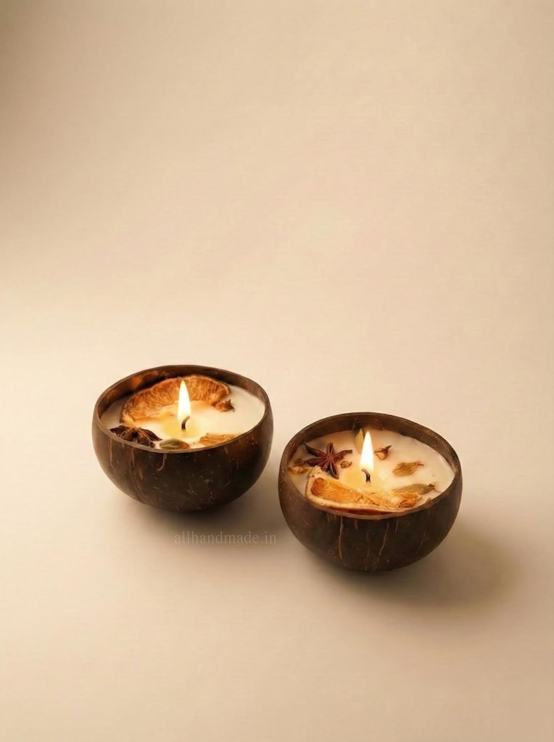 Scented Candle Coconut Shell