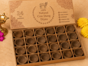 Cow Dung Diya (Pack of 24)