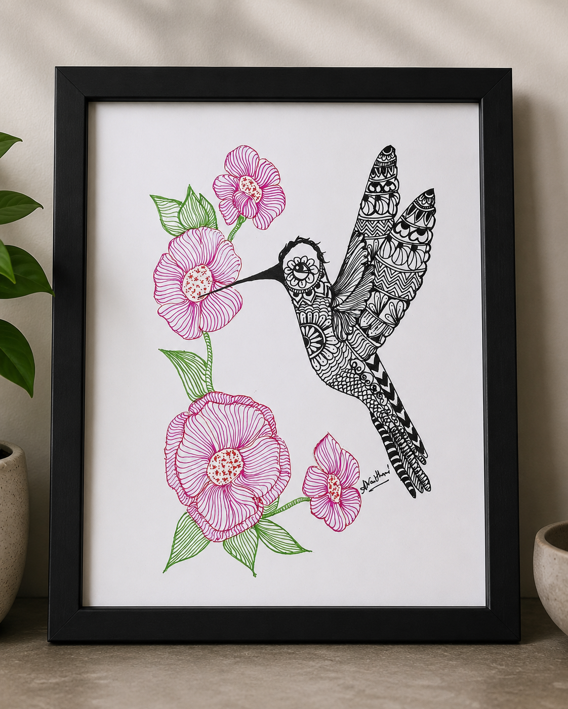 Humming bird Handmade Art