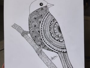 Handmade Mandala Bird Art