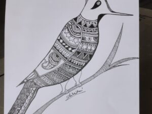 Handmade Mandala Bird Art