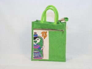Hand-Painted Jute Bag