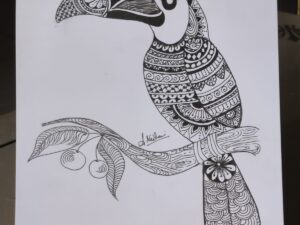 Handmade Mandala Bird Art (Toucan)